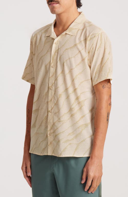Roark Bless Up Trail Performance Short Sleeve Button-up Shirt In Neutral