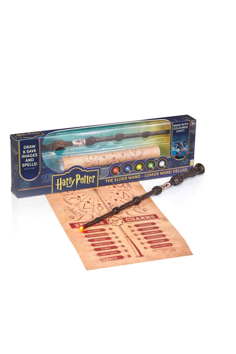 Deluxe Lumos Wand Elder Wand, 14" Replica, Led Tip, Main, color, Brown
