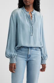 Rails Kimmy Ruffle Chambray Top