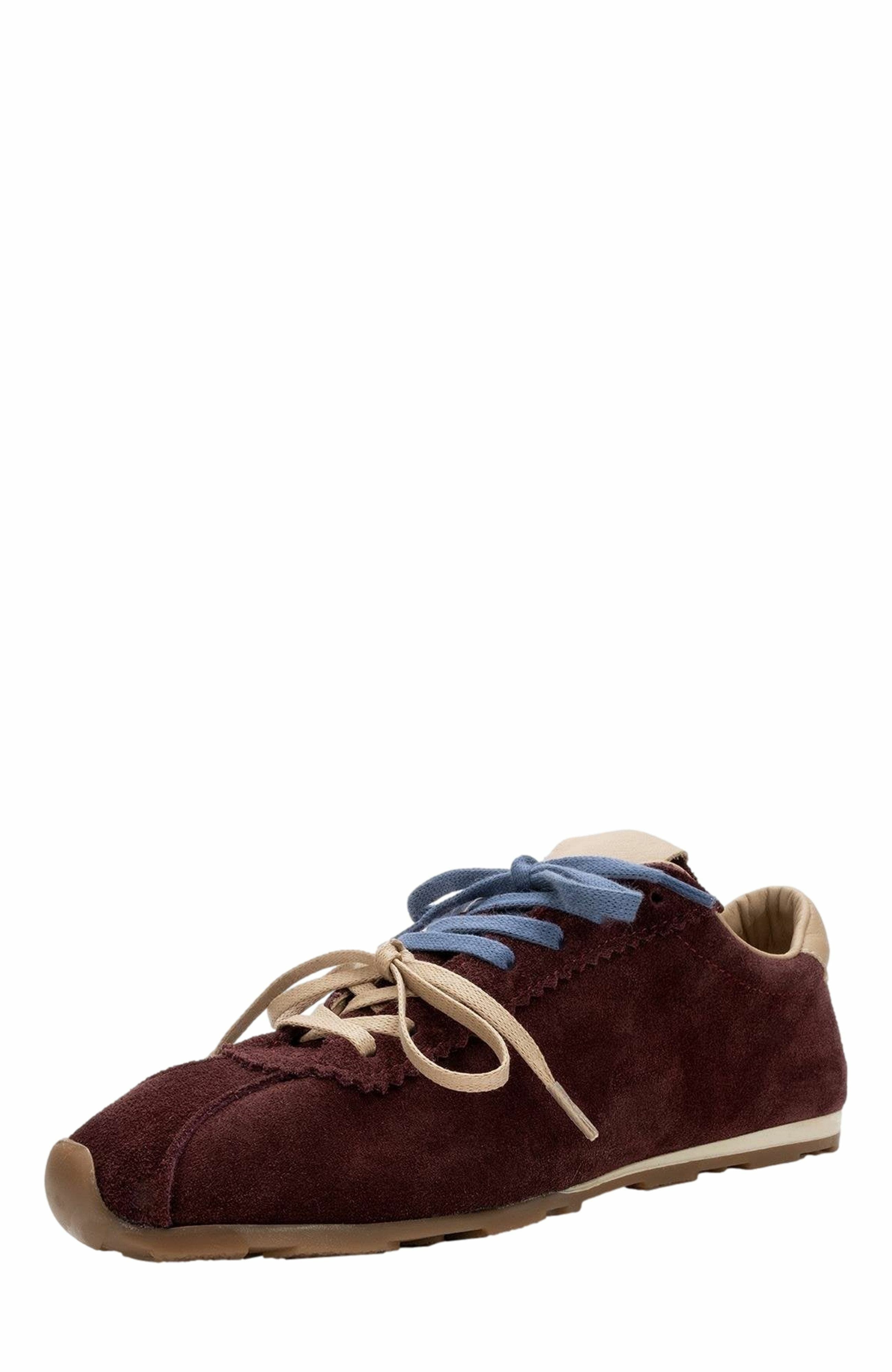 Crea Leather Sneakers, Alternate, color, Burgundy Leather