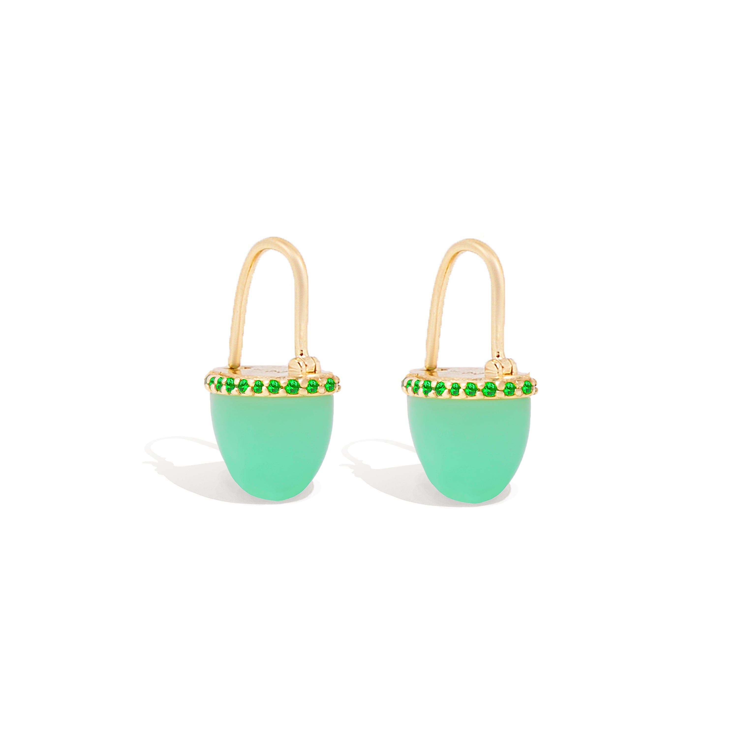 Chrysoprase & Tsavorite-Gold