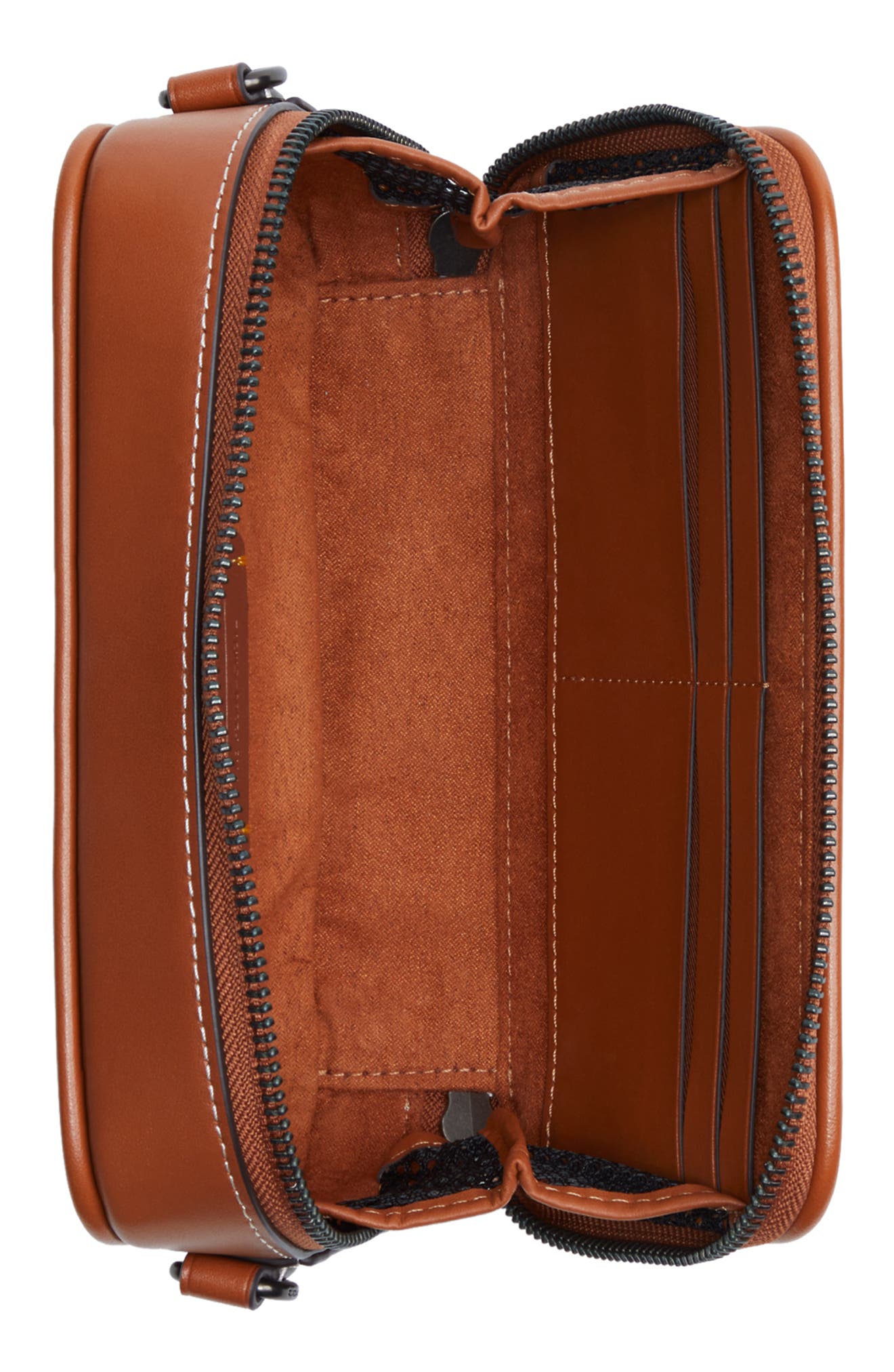 COACH Charter Micro Signature Jacquard & Leather Crossbody Bag, Alternate, color, 