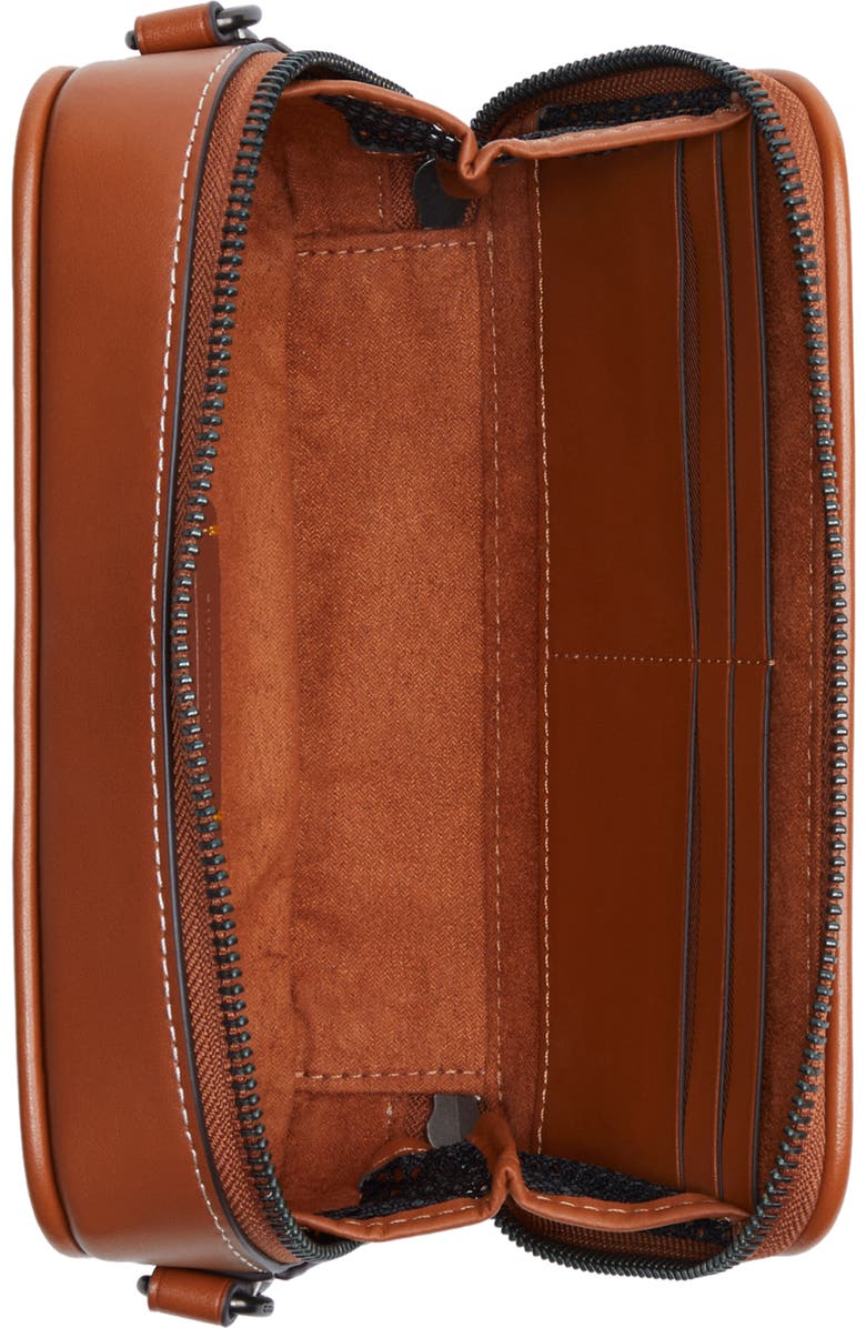 COACH Charter Micro Signature Jacquard & Leather Crossbody Bag, Alternate, color,