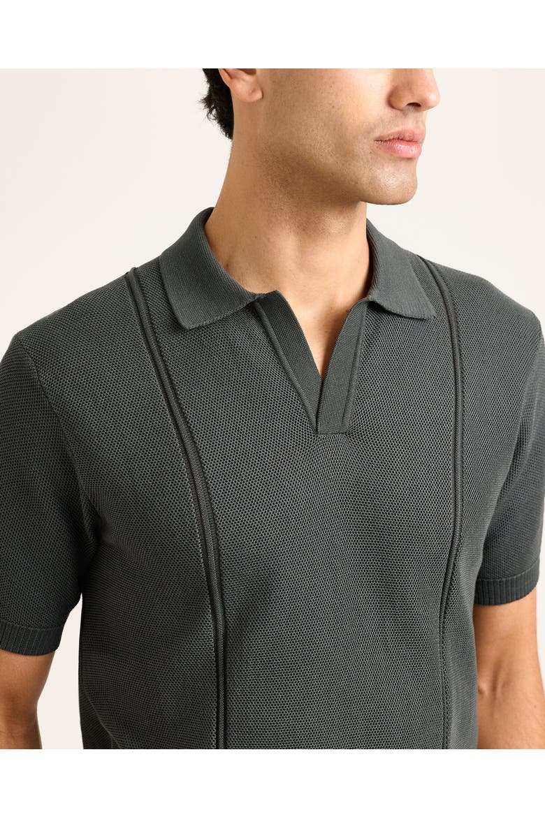 Horton Pique Tailored-Fit Polo Shirt, Alternate, color, Granite
