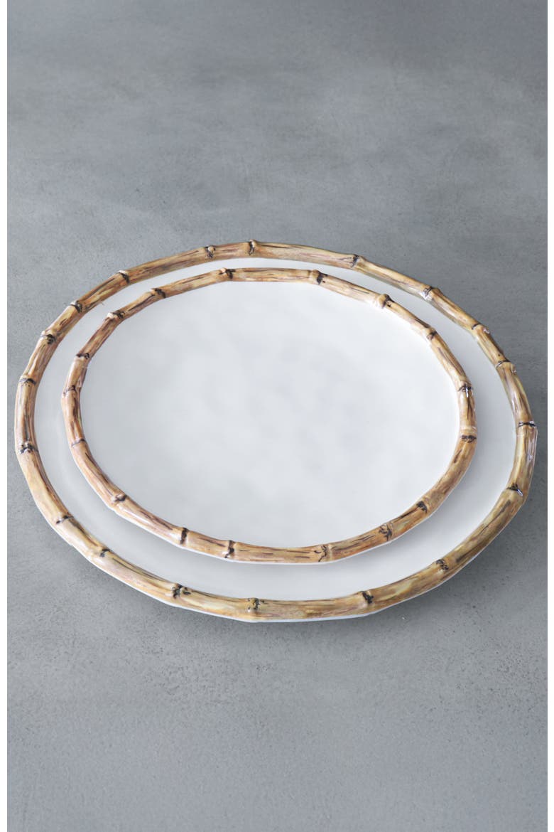 Vida Cane Dinner Plates Set of 4, Alternate, color, White