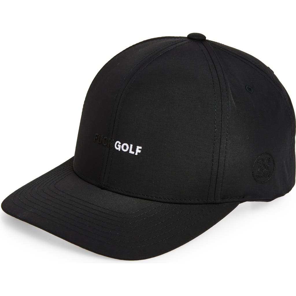 G/fore Satin Stitch 'f**k Golf' Snapback Baseball Cap In Onyx
