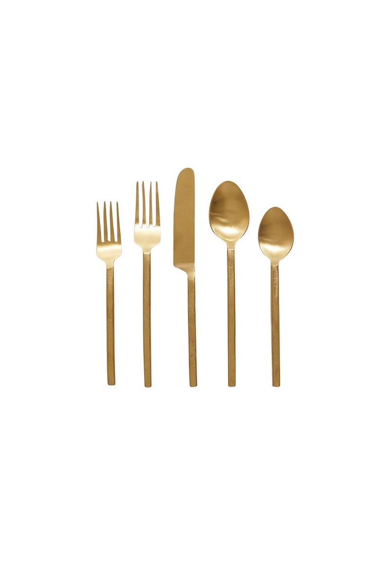 Be Home Azura Flatware Set, Main, color, Gold