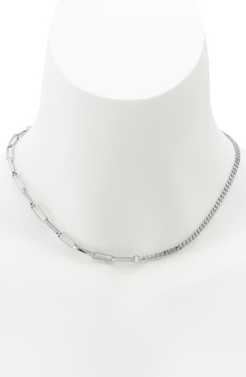 Allsaints Mix Chain Necklace In Metallic