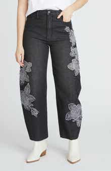 Driftwood Parker Rose Patchwork Barrel Leg Jeans
