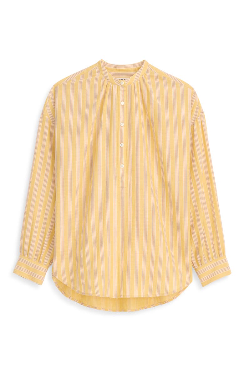 Nina Stripe Popover, Alternate, color, BROWN