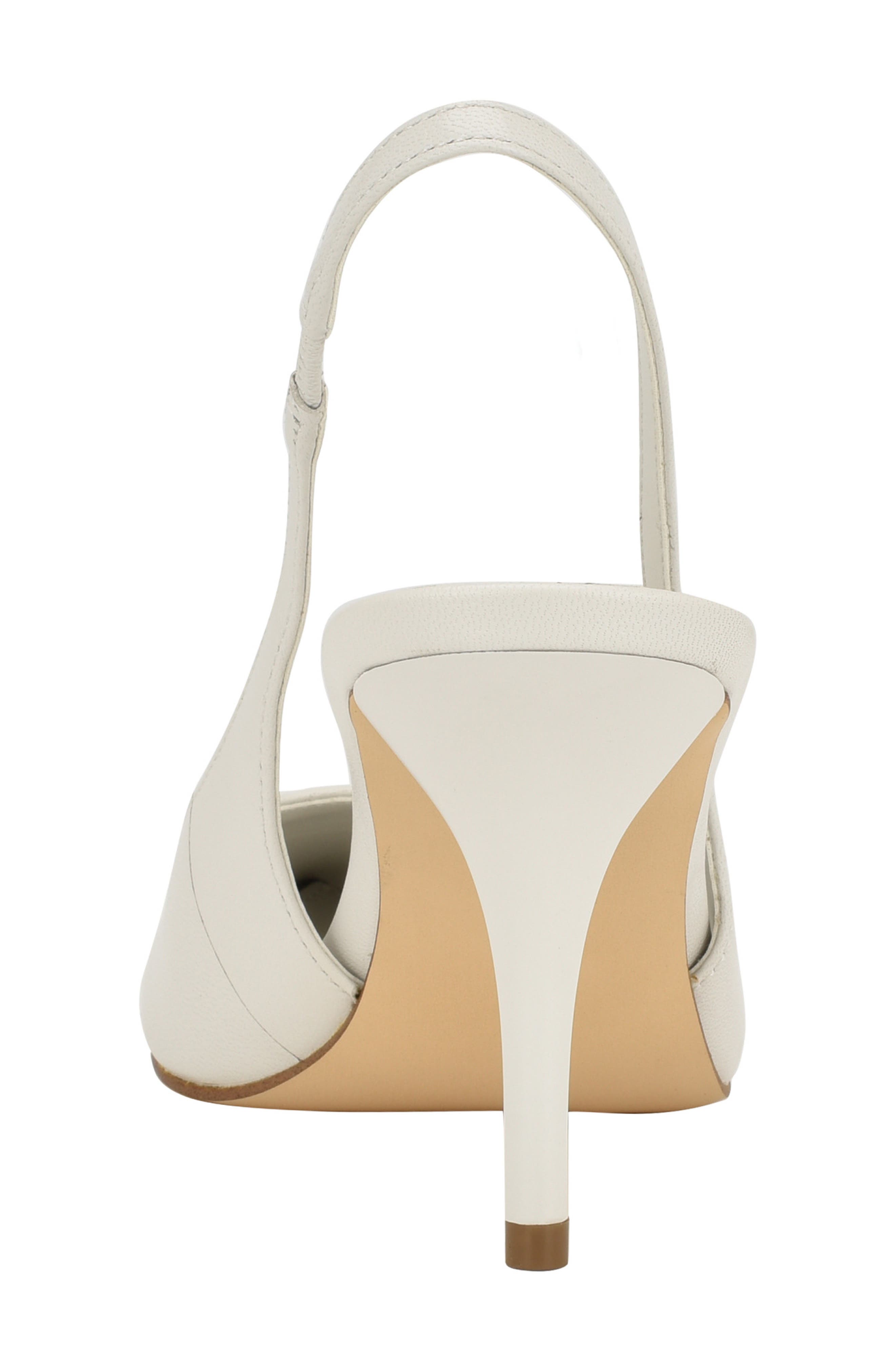 Cinola Slingback Pointed Toe Pump, Alternate, color, IVORY LEATHER