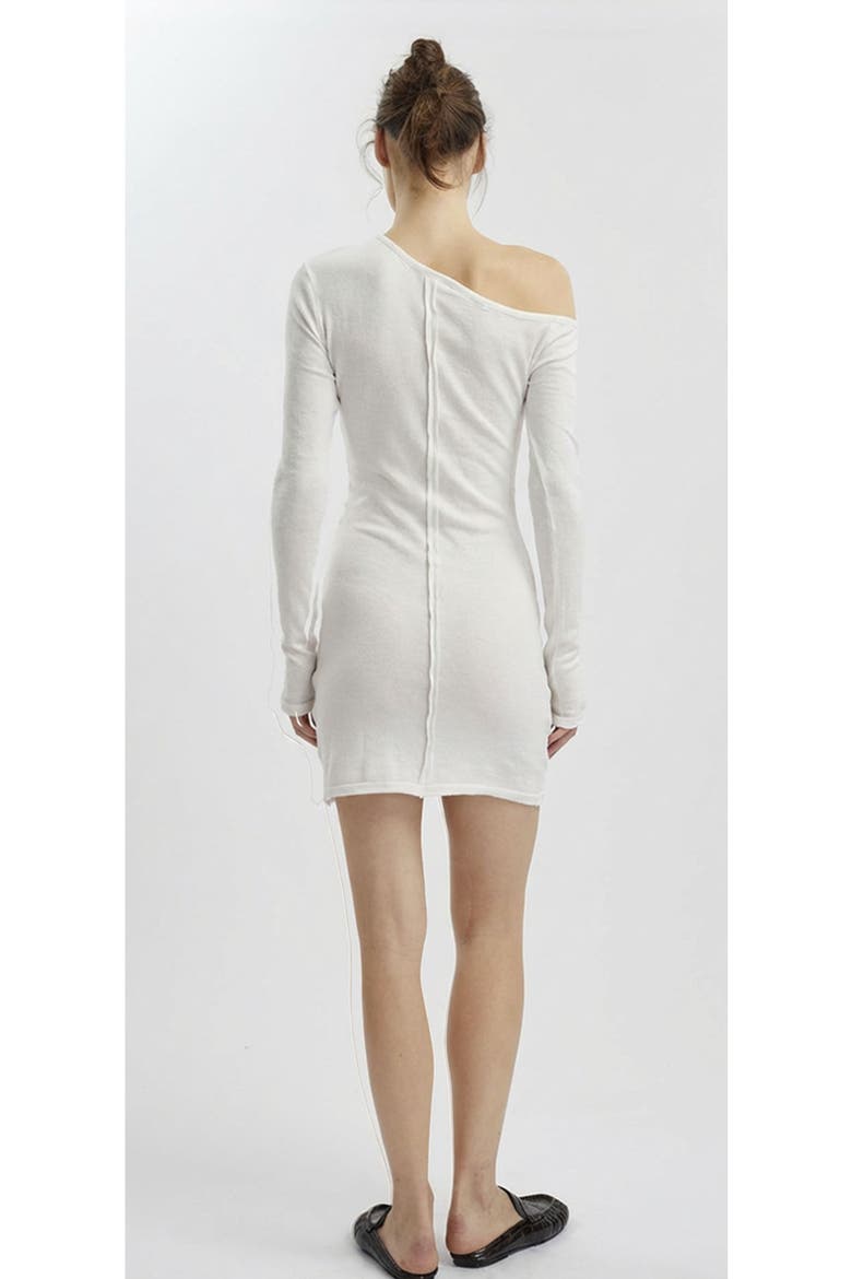Pepper Mini Dress Off Shoulder, Alternate, color, WHITE