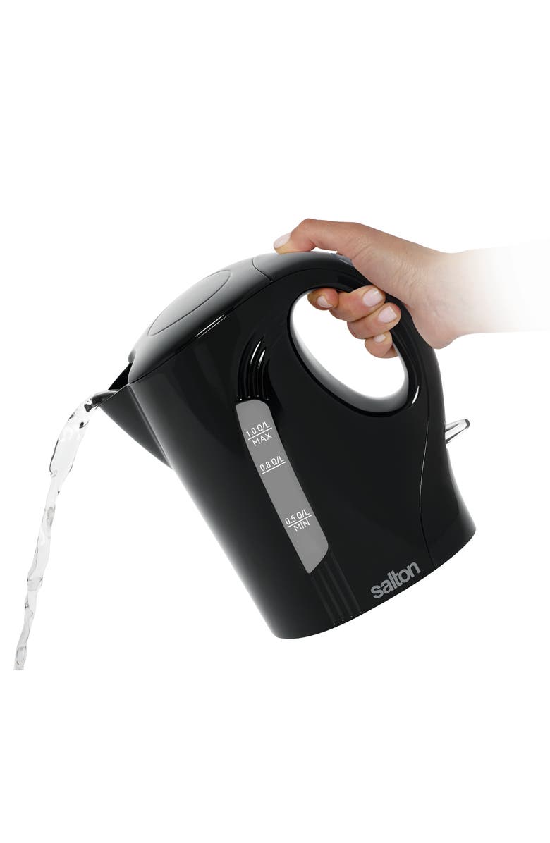 Salton Cordless Electric Kettle, Alternate, color, Black