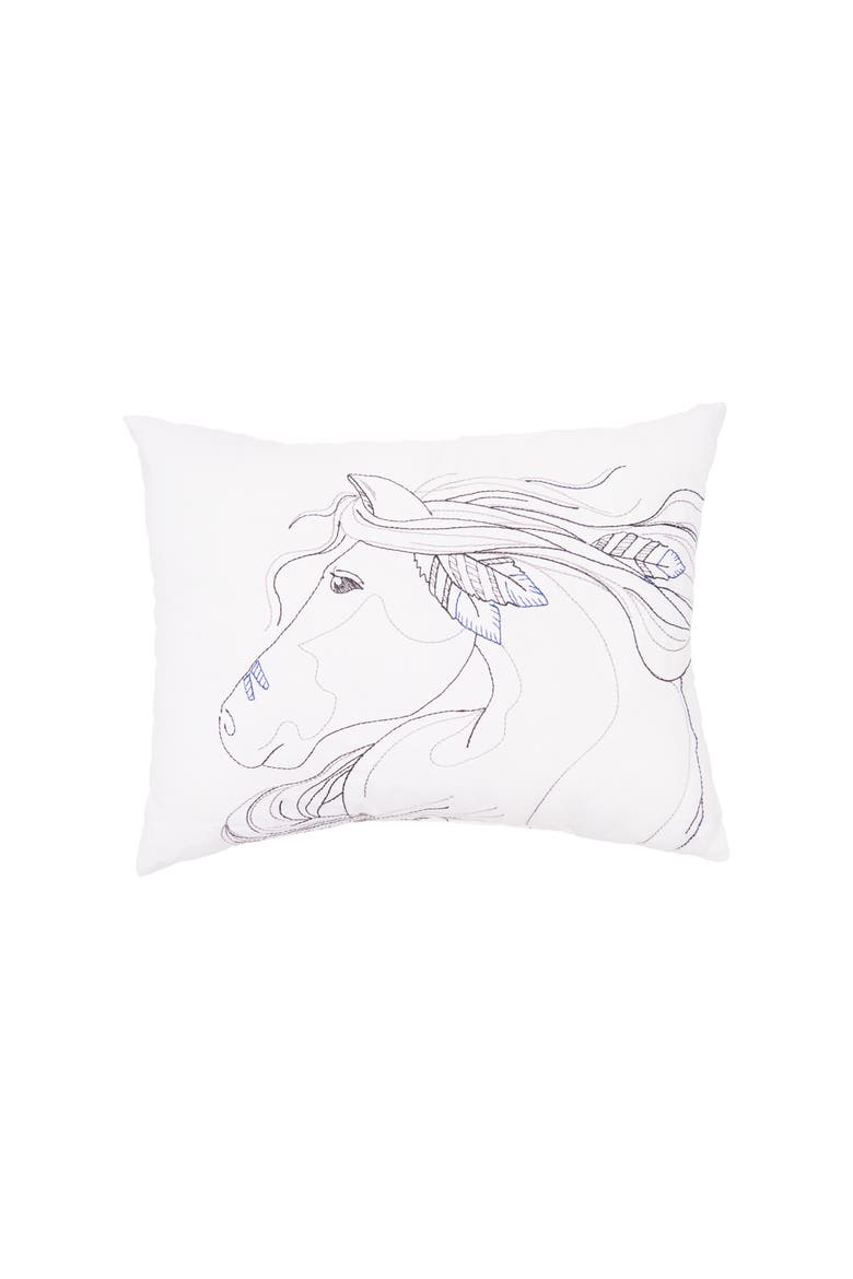 Moondance Horse Pillow, Main, color, White