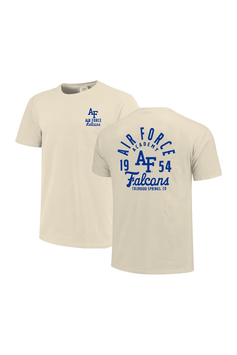 Men's Cream Air Force Falcons Comfort Colors Mascot Overlay T-Shirt, Alternate, color, Cream
