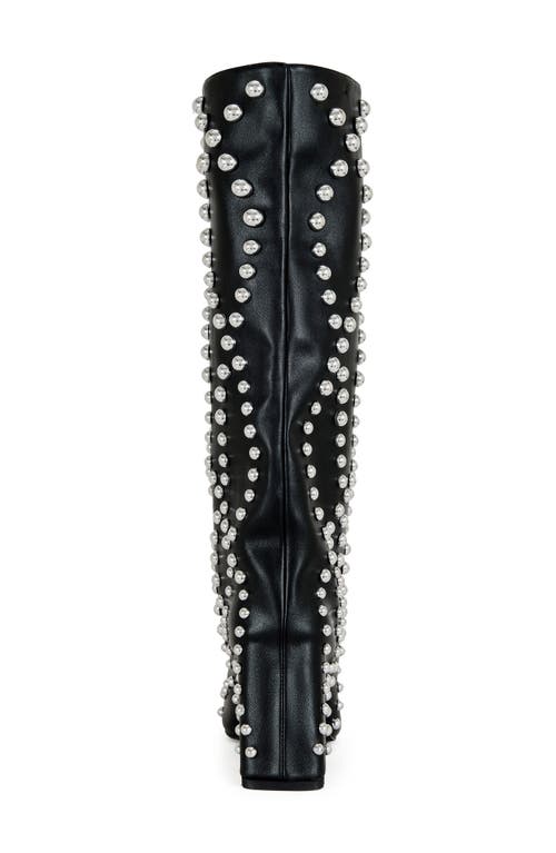 Azalea Wang Virgile Studded Knee High Boot In Black