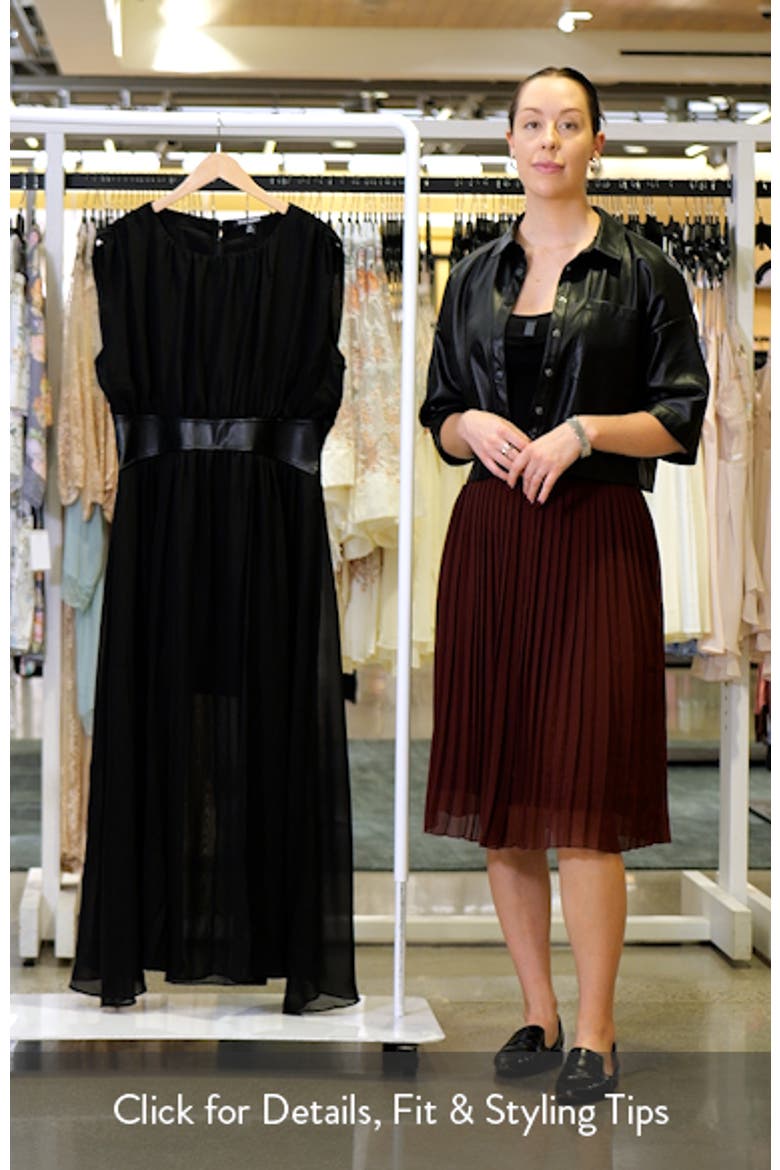 Issey Faux Leather Trim Maxi Dress video