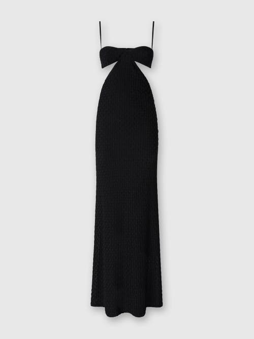 Missoni Cut-out Long Dress With Embossed Lace In Black