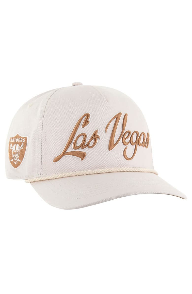'47 Men's '47 Cream Las Vegas Raiders Overhand Hitch Adjustable Hat, Main, color, Cream