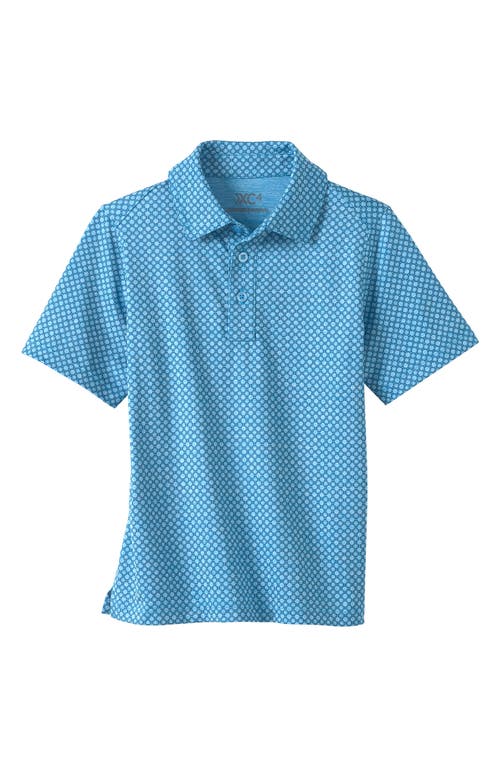 Johnston & Murphy Kids' Xc4® Printed Polo In Blue