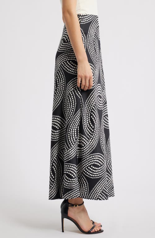 Anne Klein Bias Cut Pull-on Midi Skirt In Black