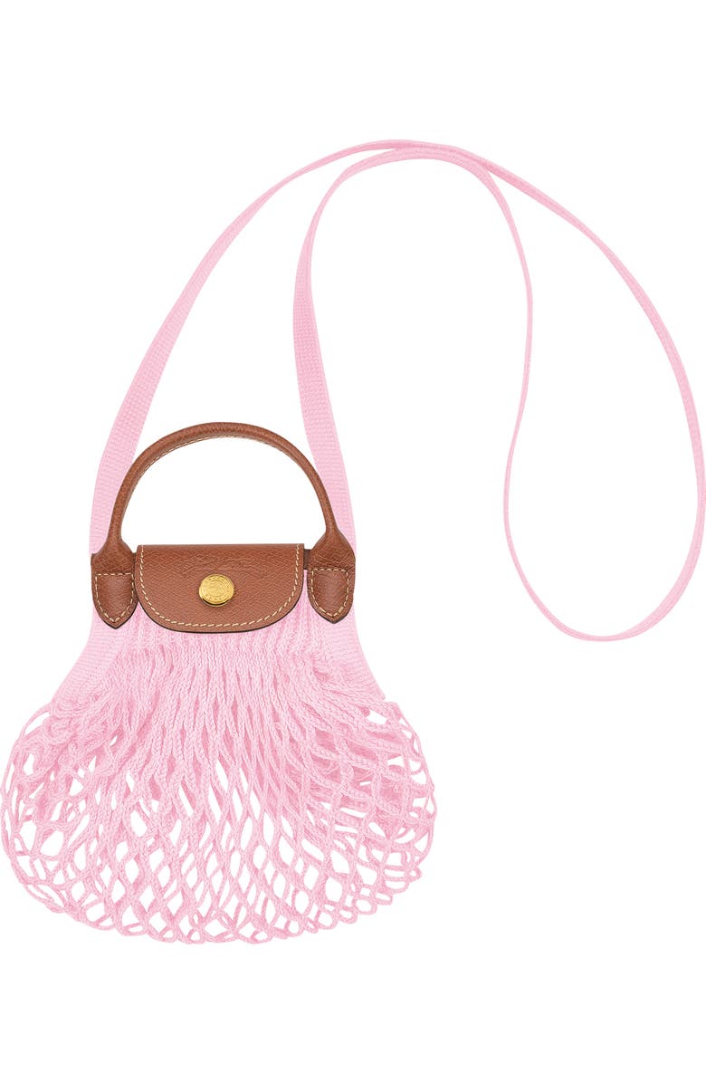 Longchamp Extra Small Le Pliage Filet Knit Crossbody Bag, Main, color,
