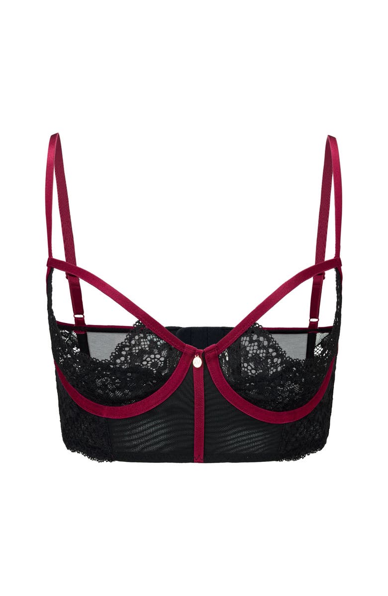 Adore Me Chevelle Unlined Cupless Bra, Alternate, color, Black