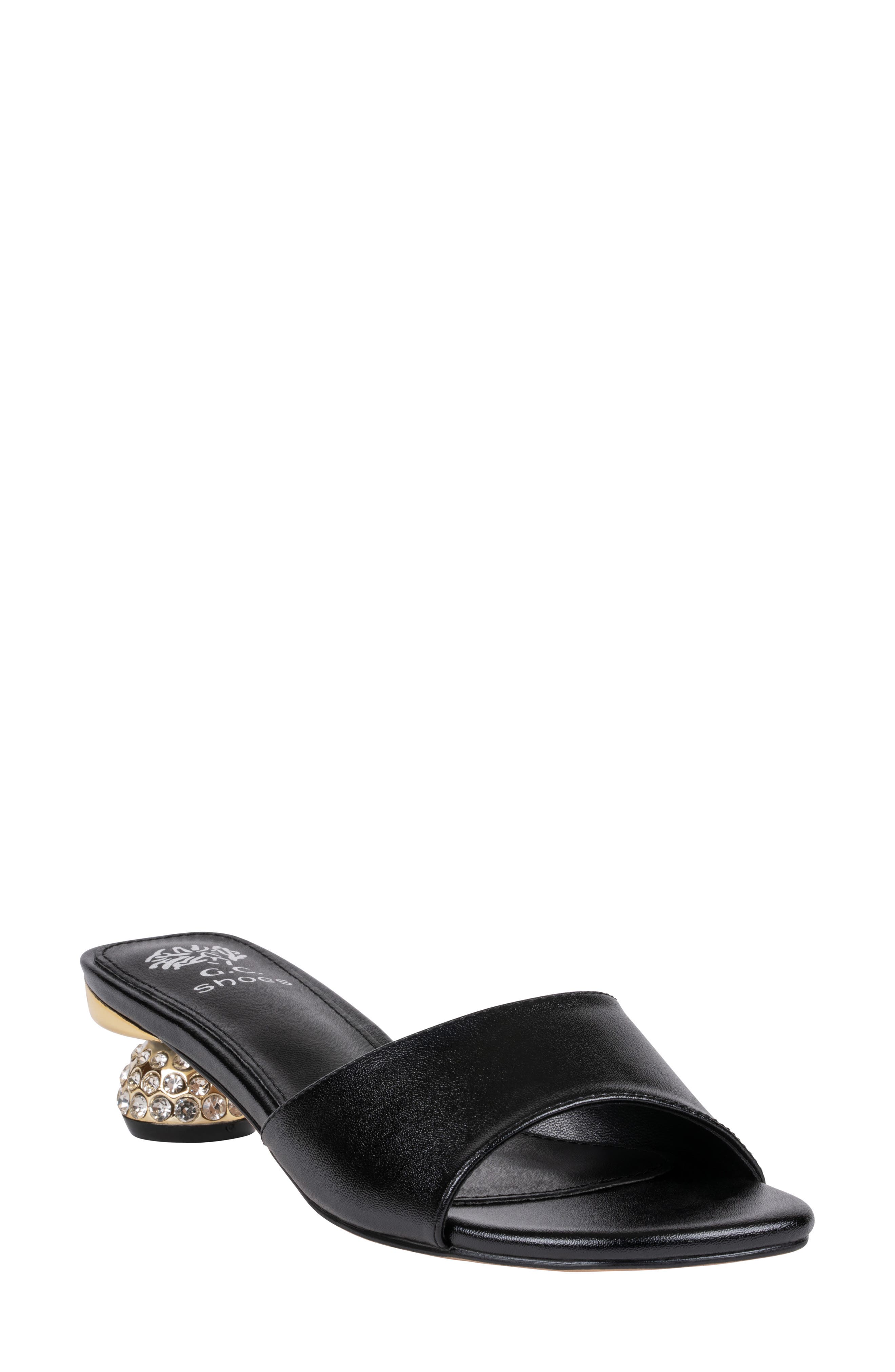 GOOD CHOICE NEW YORK Noho Crystal Embellished Heel Slide Sandal
