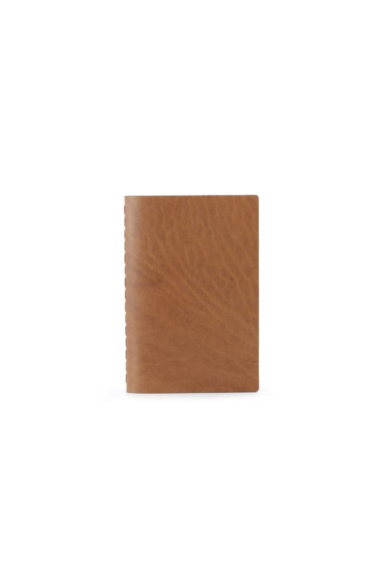 Medium Leather Notebook, Main, color, WHISKEY