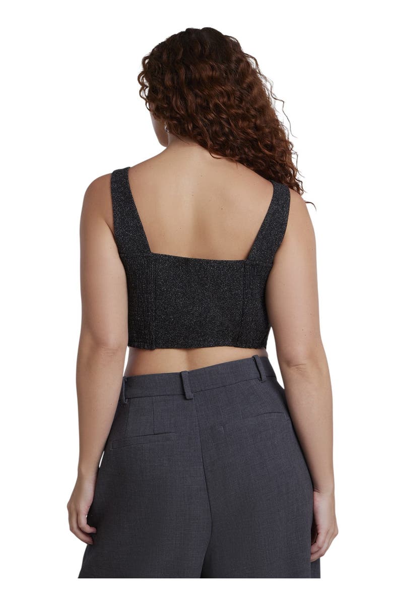 Scoop Neck Corset Vest (plus), Alternate, color, BLACK MARL