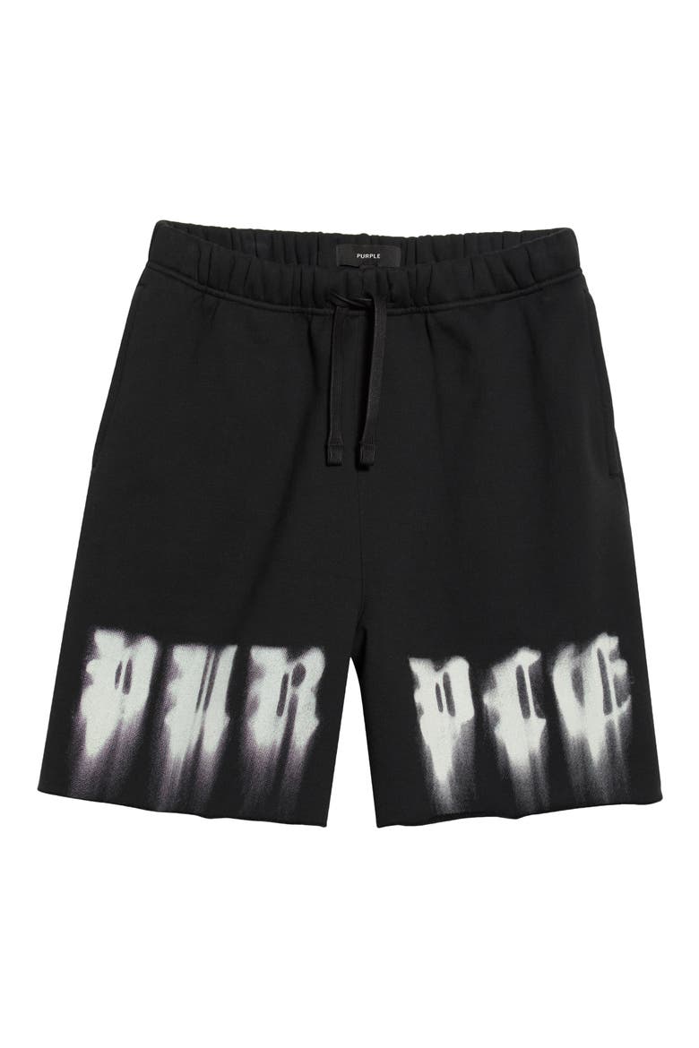 Cotton Fleece Sweat Shorts, Main, color, BLACK
