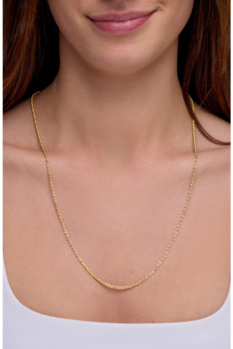 14K Gold Rope Chain Necklace, Alternate, color, 14K YELLOW GOLD
