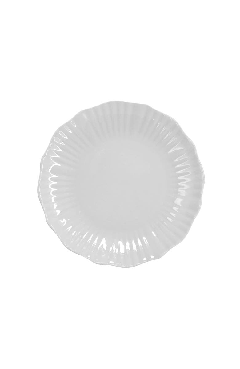 Elama Millie 16 Piece Double Bowl Porcelain Dinnerware Set, Alternate, color, White