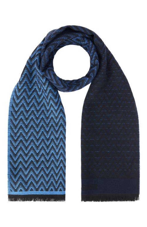 Missoni Double-sided Zigzag Wool Scarf In Black