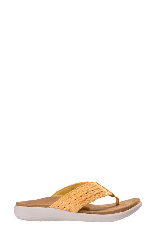 Revitalign Yumi Raffia Flip Flop In Gold