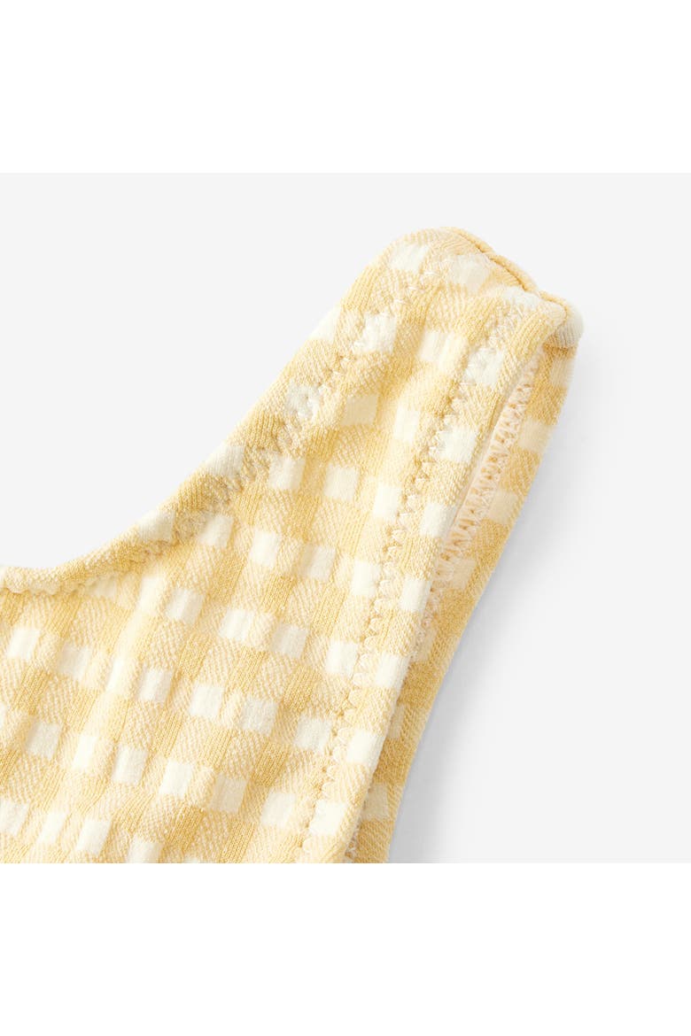 Ballet Skirt Swimsuit, Alternate, color, Yellow Gingham