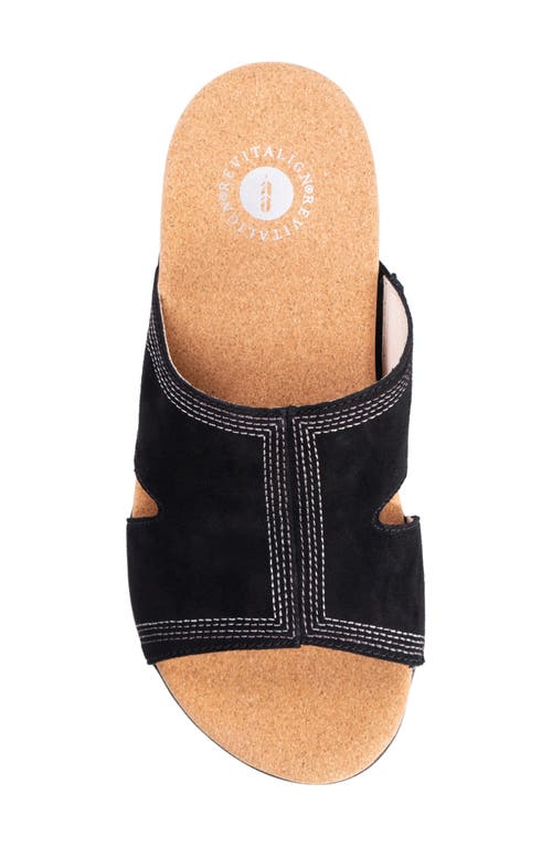 Revitalign Palmetto Slide Sandal In Black