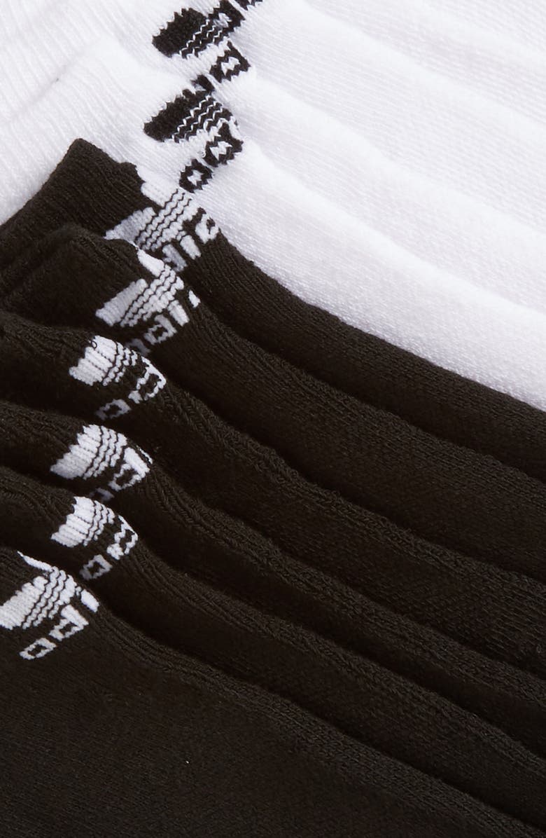 adidas Originals 6-Pack Original Trefoil No-Show Socks, Alternate, color, White