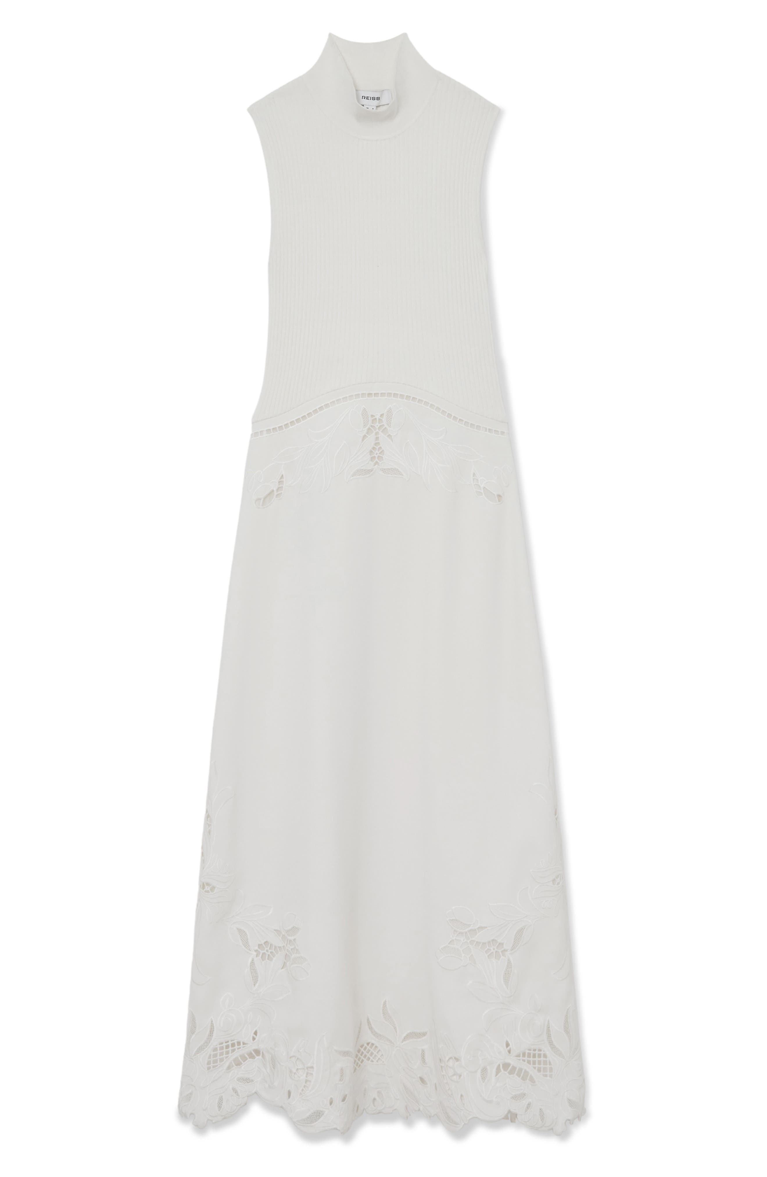 reiss embroidered dress Reiss Gia Cotton Cheesecloth Broderie Mini Dress