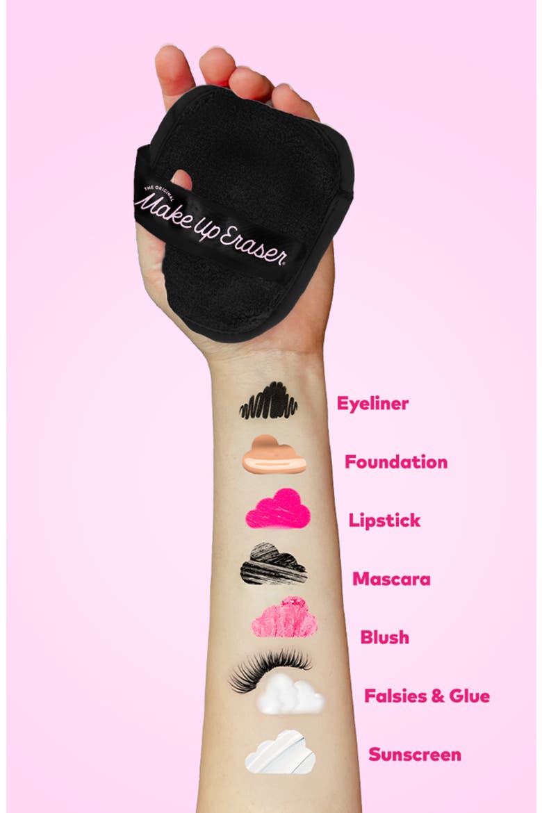 7-Day Chic MakeUp Eraser Set with Laundry Bag, Alternate, color, BLACK