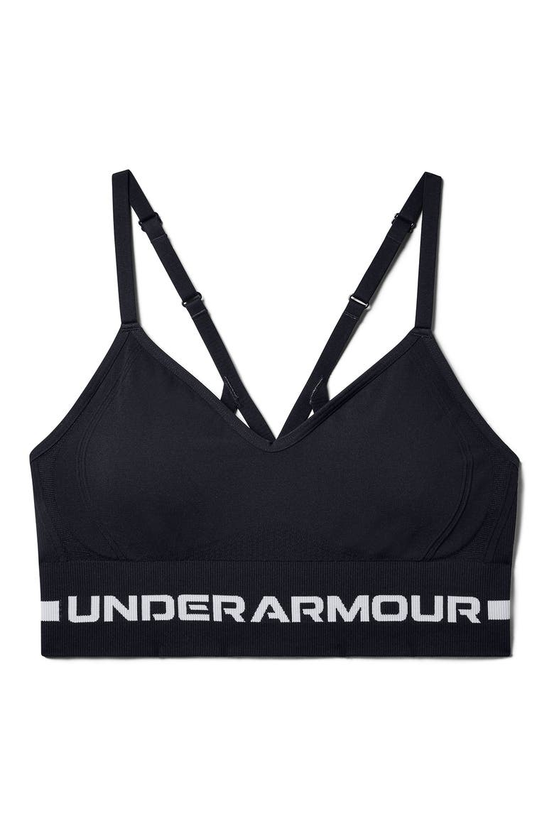 Seamless Low Longline Sports Bra, Alternate, color, 001 BLACK
