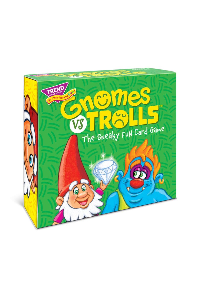 GNOMES vs TROLLS Three Corner Card Game, Alternate, color, Multicolored