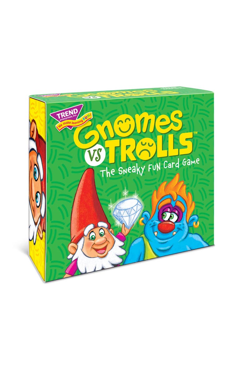 TREND Enterprises GNOMES vs TROLLS Three Corner Card Game, Alternate, color, Multicolored