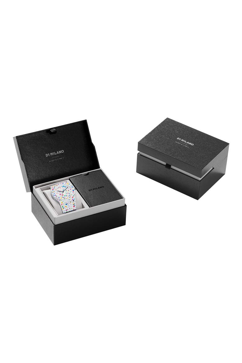 Dot 02 Polycarbon Bracelet Watch, 37mm, Alternate, color, WHITE