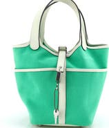 Pre-Owned Hermes Cargo Picotin Lock Bag Canvas and Swift PM