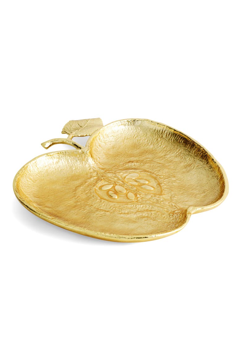 Apple Decorative Plate, Alternate, color, GOLD MULTI