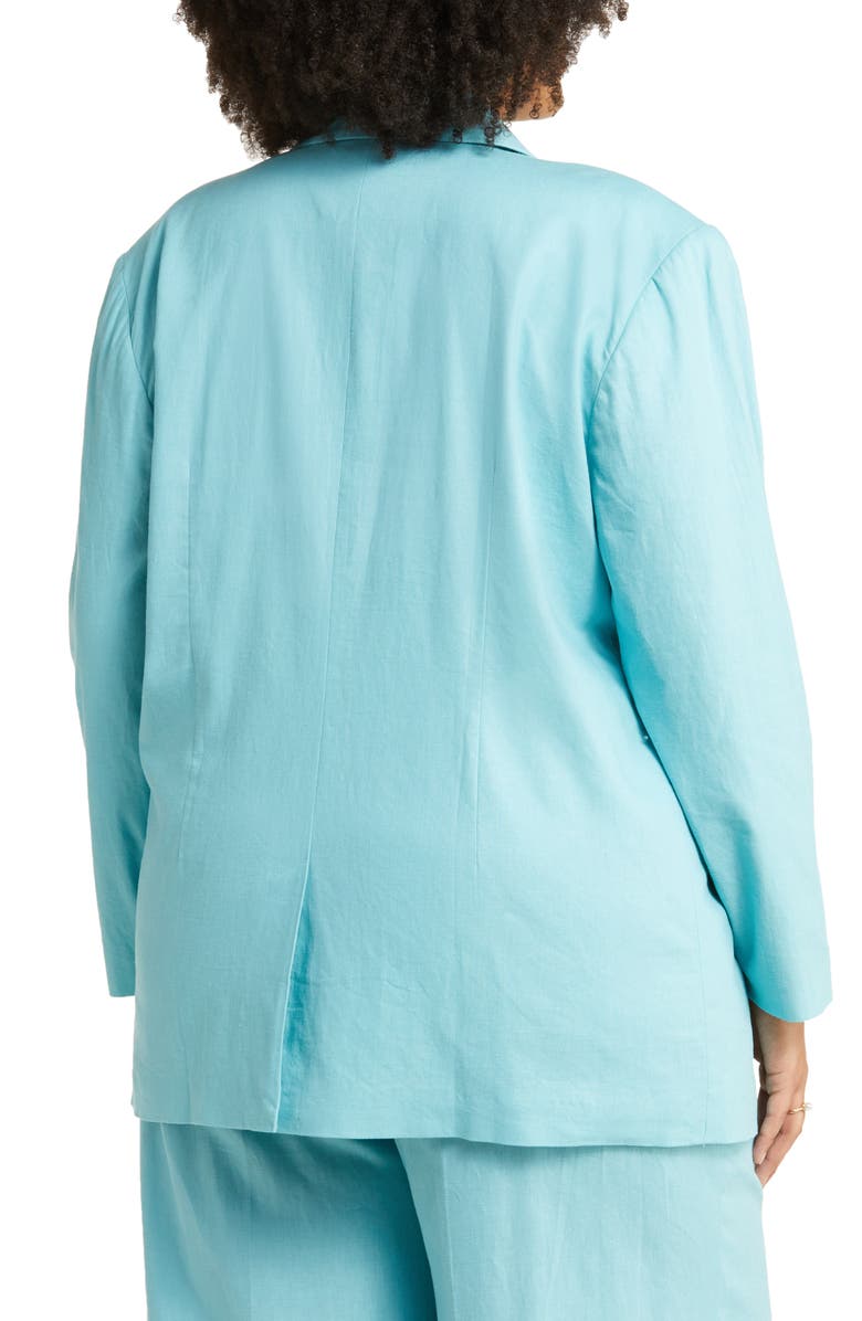 Open Edit Oversize Linen Blend Blazer, Alternate, color, 