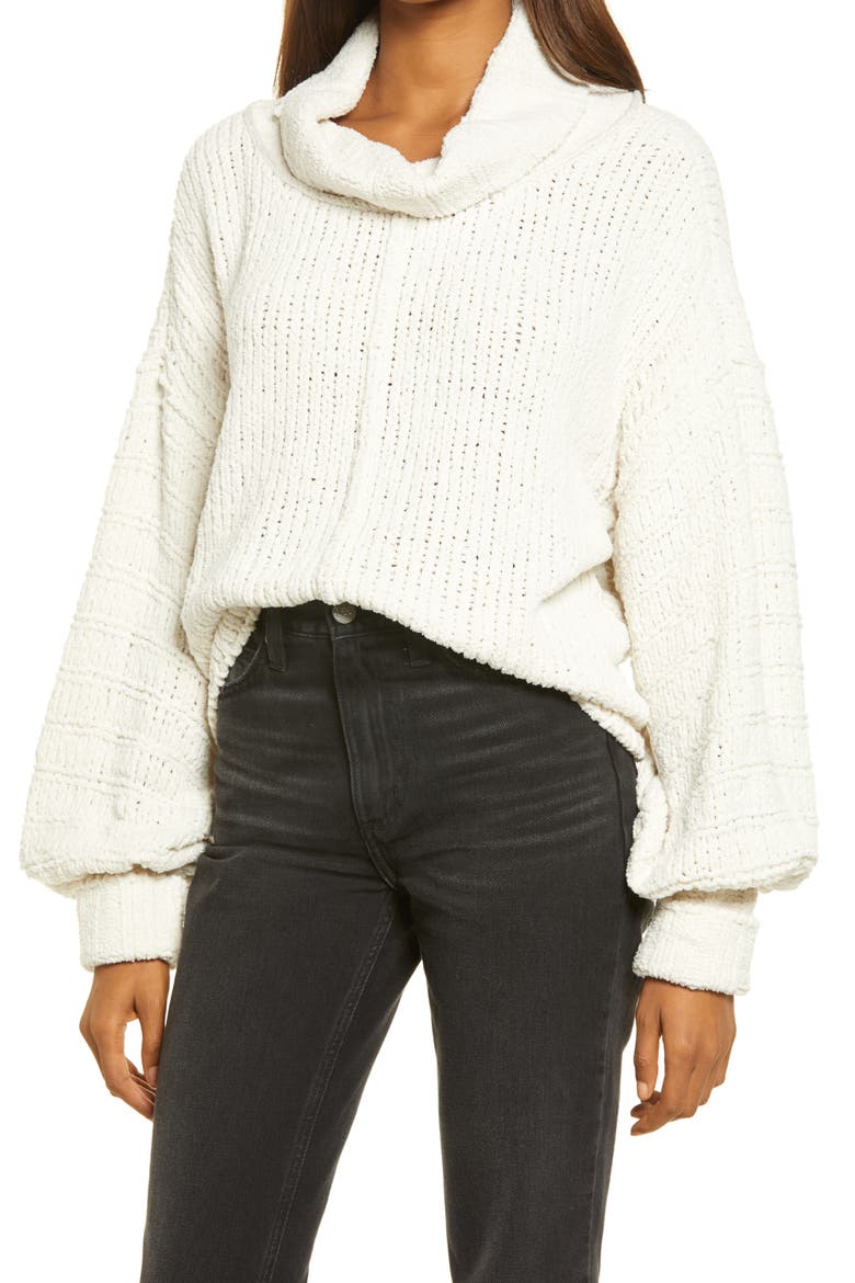 Be Yours Cowl Neck Sweater, Main, color, VANILLA BEAN