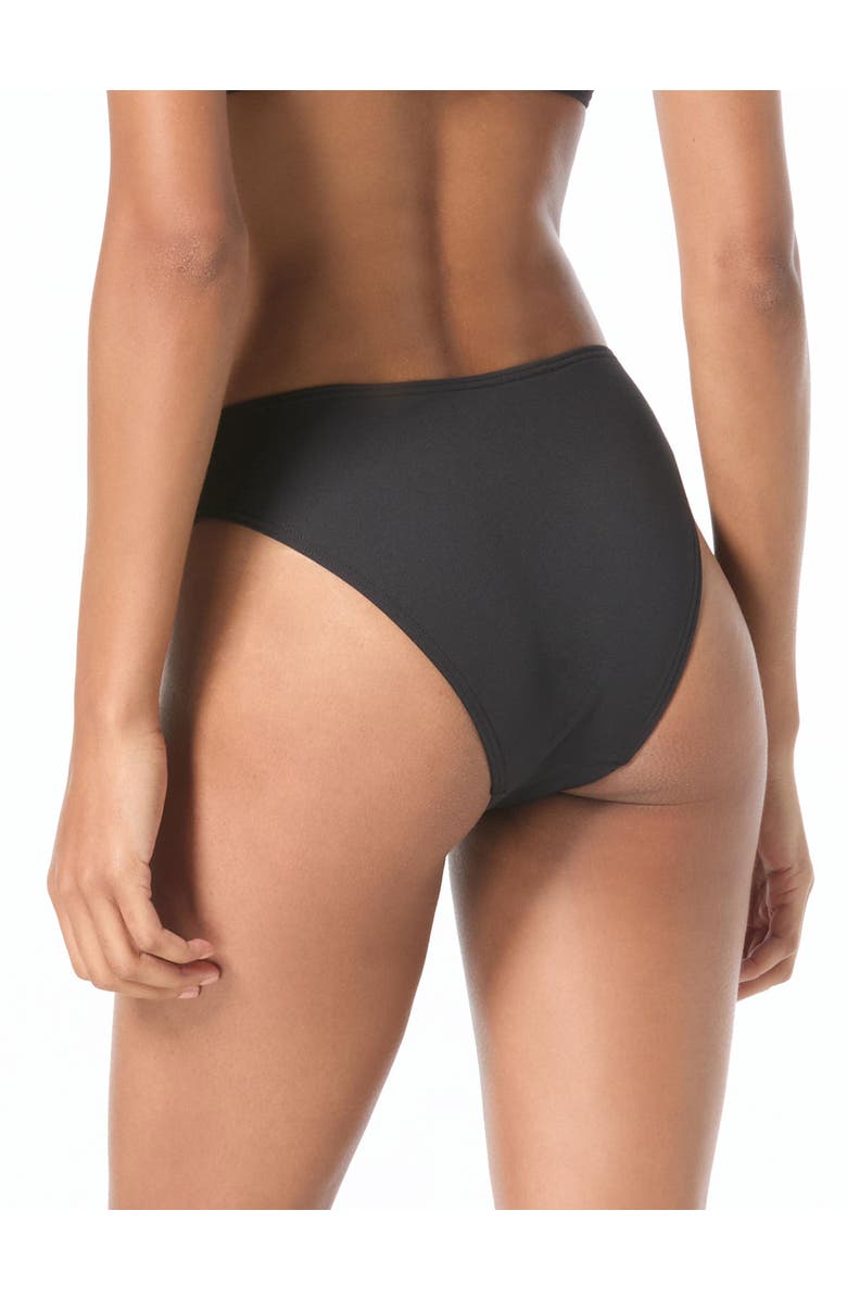 MICHAEL Michael Kors Rhinestone Studded Solids Bikini Bottom, Alternate, color, Black