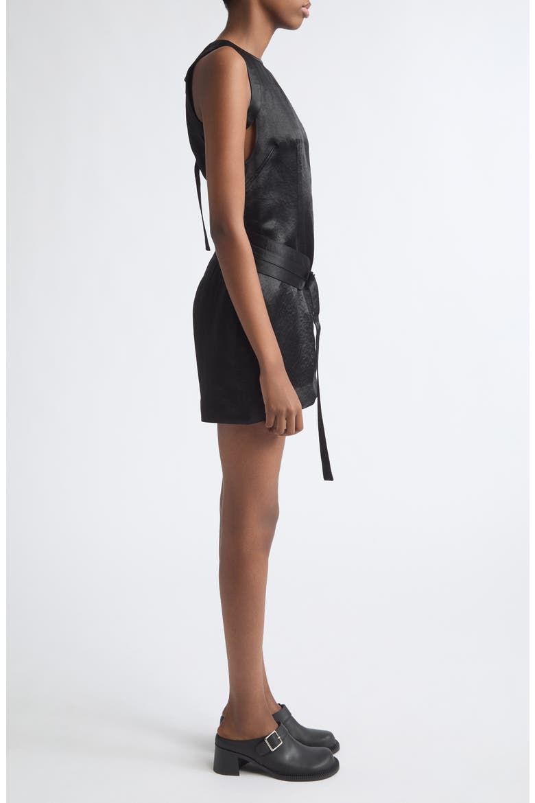Artemis Satin Minidress, Alternate, color, ONYX